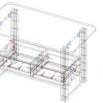 Чертеж Журнальный стол с ящиками Алина-3 BMS