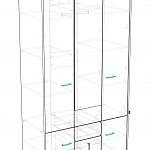 Чертеж Распашной шкаф Элен-2 BMS