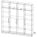 Распашной шкаф Вилета 8 (2400х2500х300)