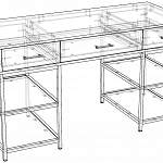 Чертеж Компьютерный стол Роми 12 BMS