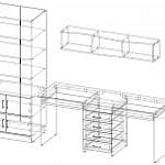 Чертеж Уголок школьника Тенд УШ-2Я-02 BMS