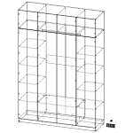 Шкаф для одежды Норд (1910х2750х600)