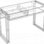 Чертеж Стол компьютерный Билл 13 BMS
