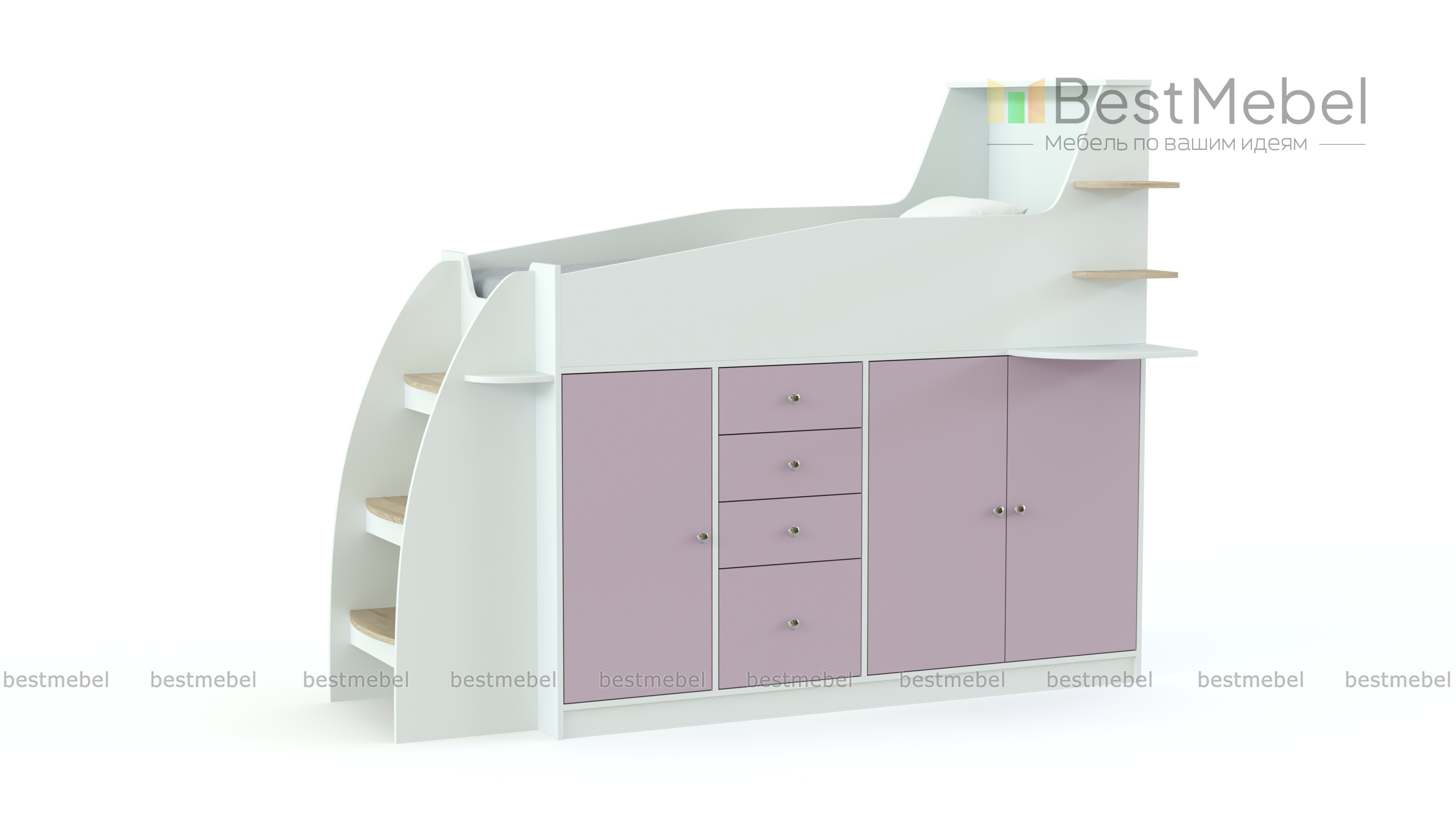 Кровать-чердак Коста 3 BMS