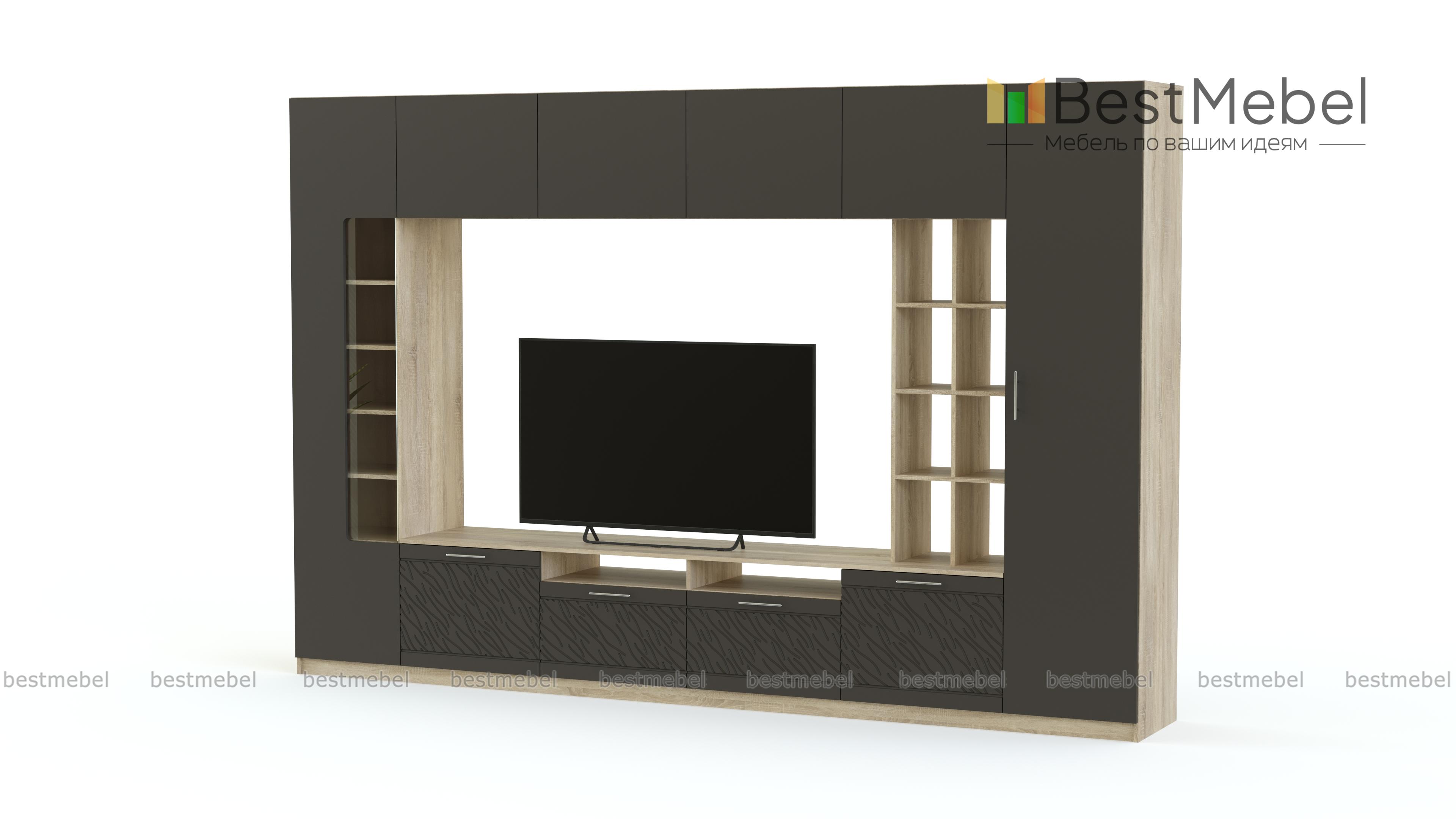 Стенка-горка Вельвет 4 Глянец BMS - Фото