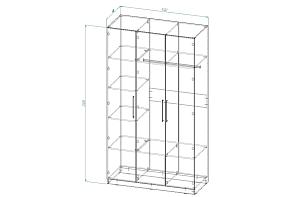 Распашной шкаф Вилета 3 (1400х2500х600)