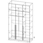 Шкаф распашной Лофант 3А (1500х2600х600)