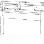 Чертеж Стол туалетный Камилла 7 BMS