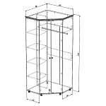 Шкаф угловой Капелла Арт.245 BMS (Белье - Платье (угл.))