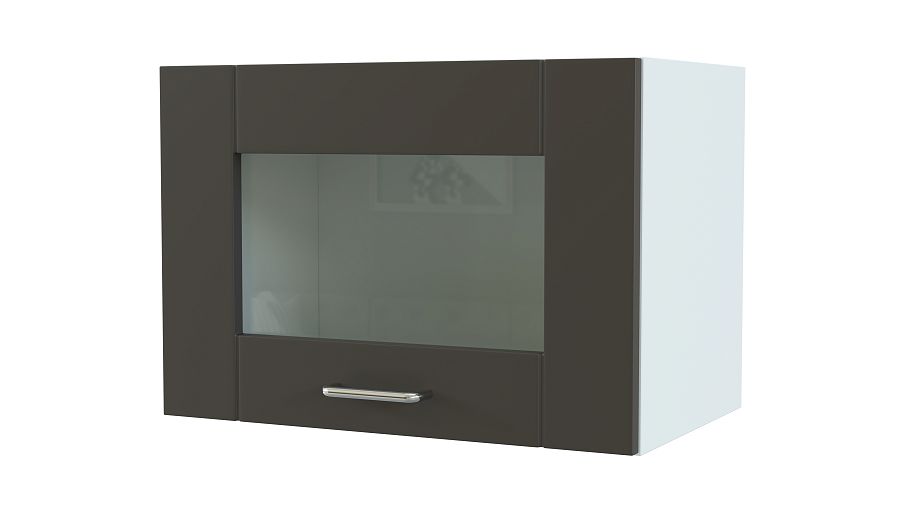 Шкаф верхний горизонтальный остекленный Лофт BMS - Фото